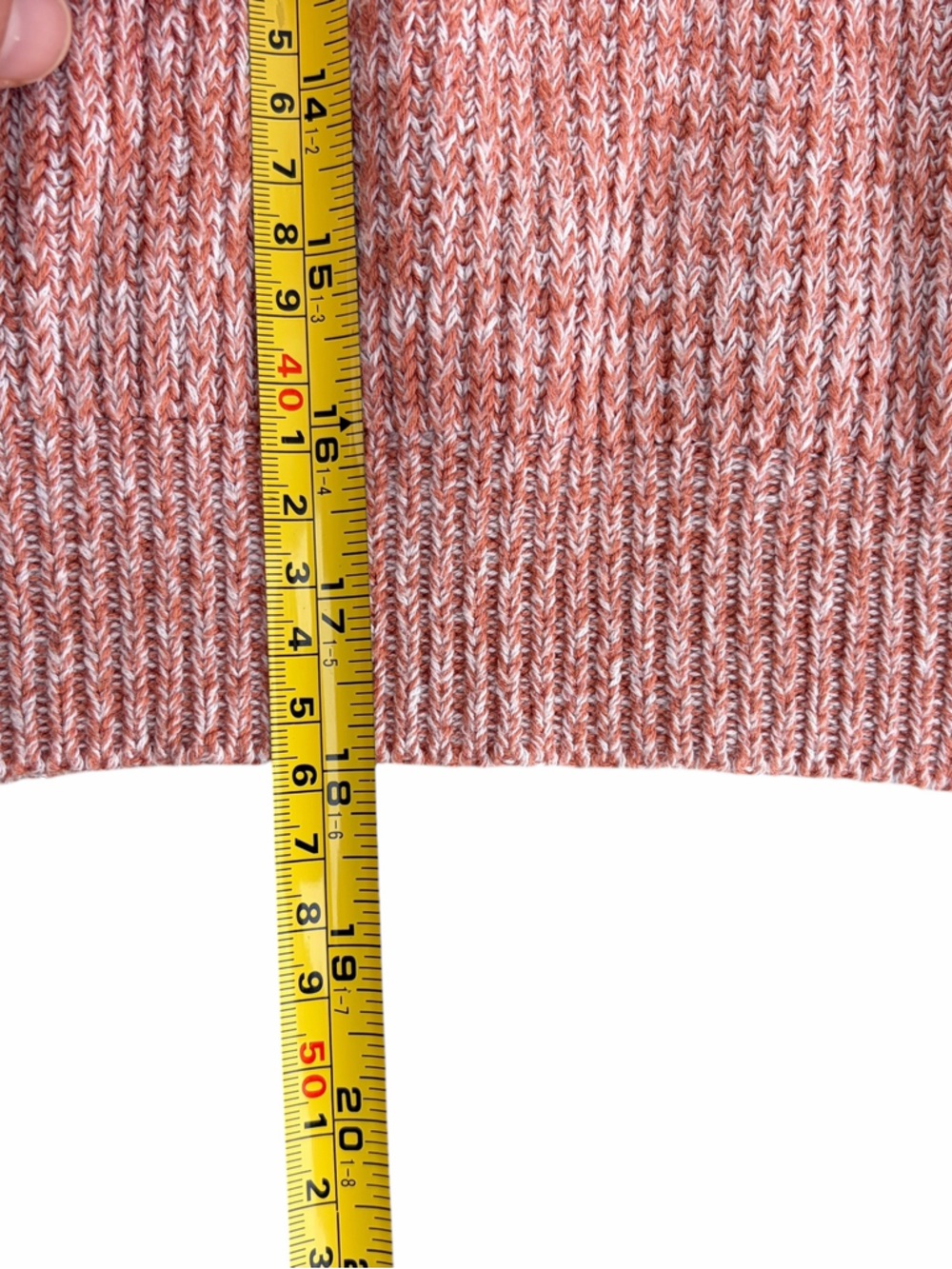 Minimalist Ribbed Halter Knit Tank Top - Rust & White - Picture 7 of 7